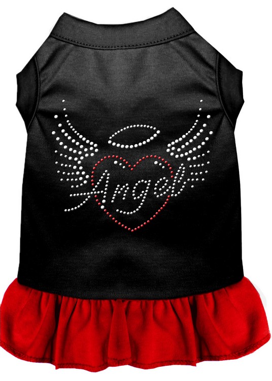 Angel Heart Rhinestone Dress Black with Red Sm